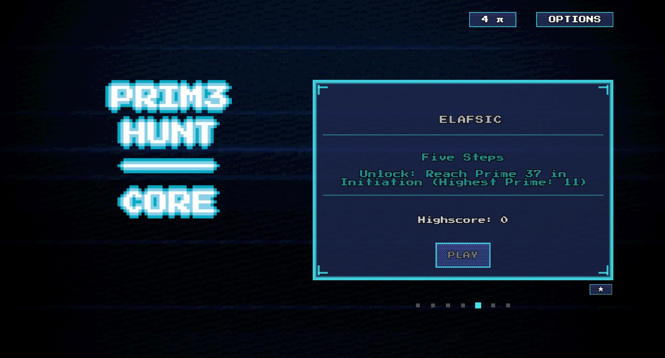 Prim3 Hunt: Core main menu showing decrypting signal feature