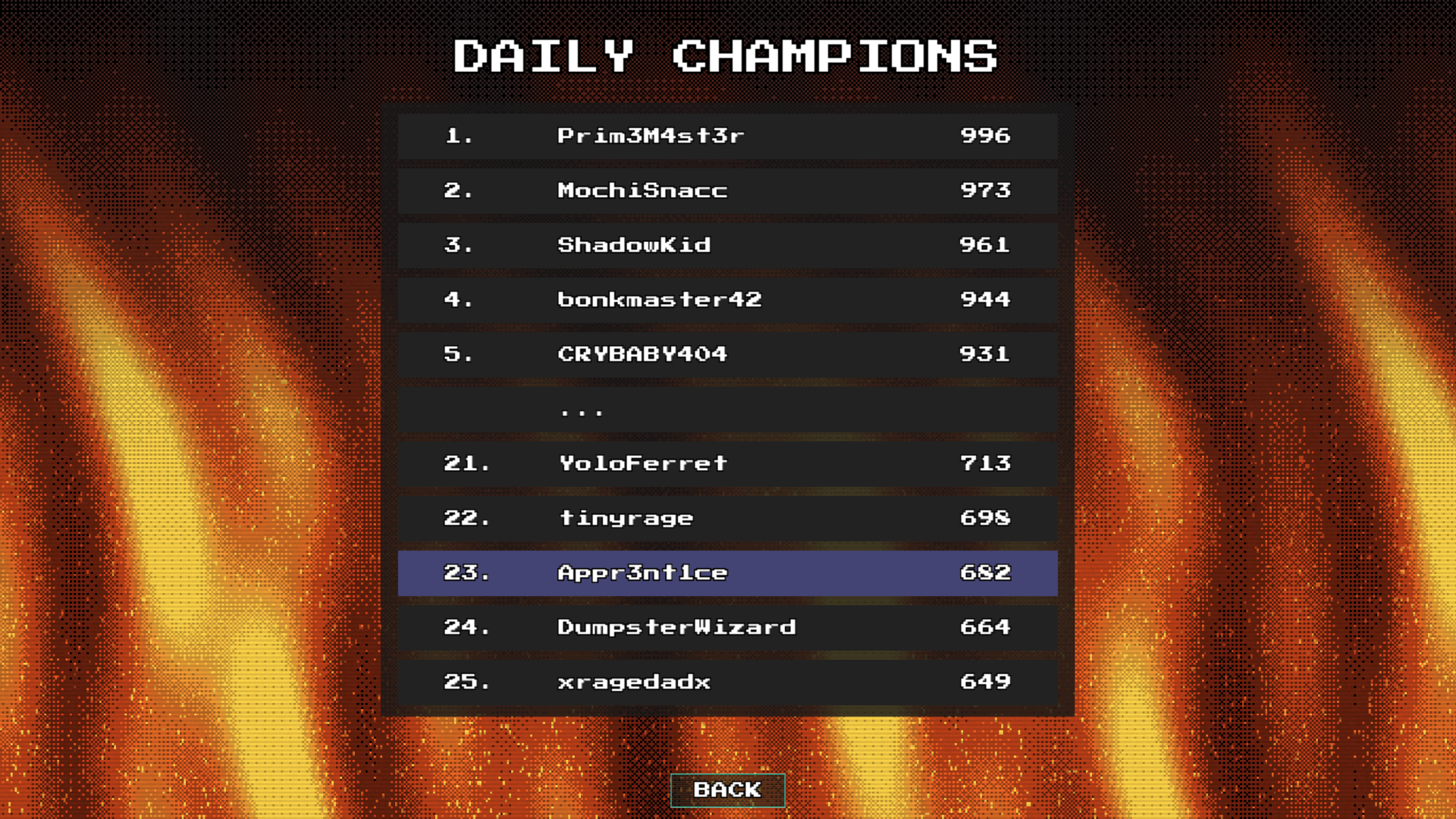 Gameplay - Leaderboard