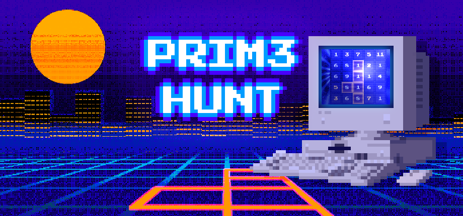 Prim3 Hunt (Prime Hunt) puzzle strategy game banner by Aksonia
